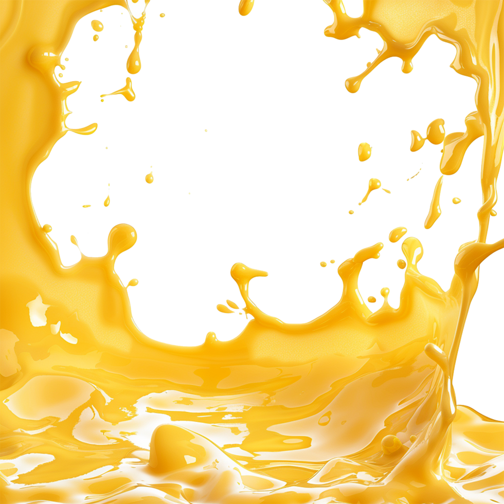 Melted cheese frame isolated on transparent background png