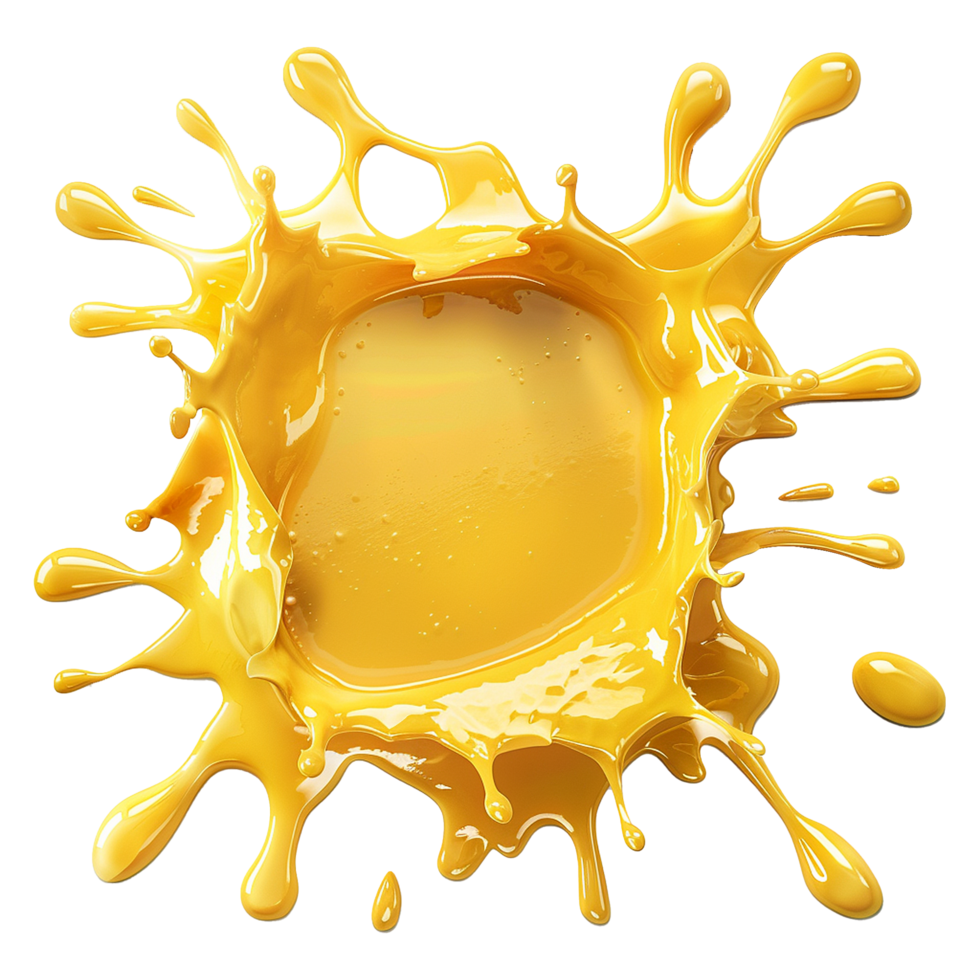 Melted cheese frame isolated on transparent background png