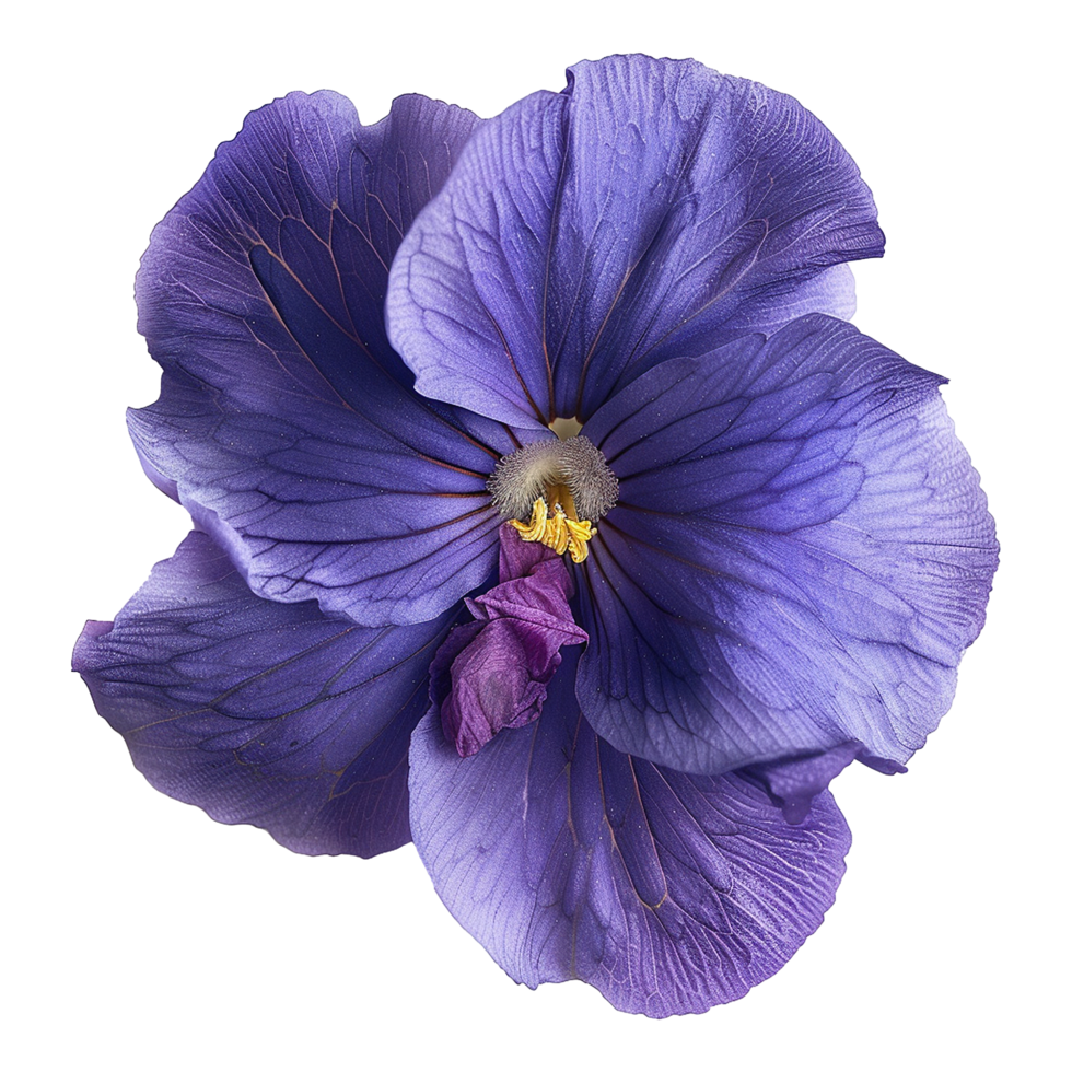 African violate flower isolated on transparent background png