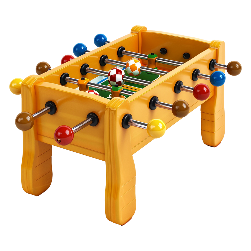 Foosball table isolated on transparent background png