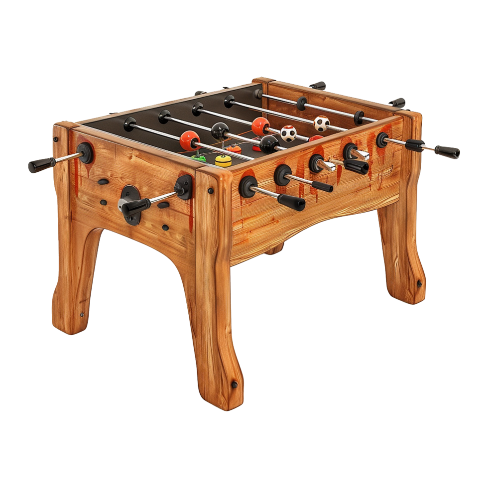 Foosball table isolated on transparent background png