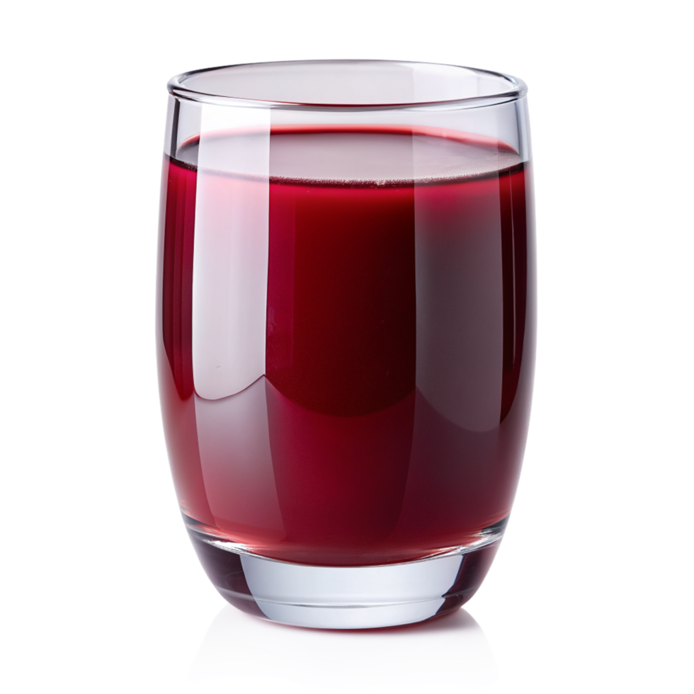 A glass of red juice isolated on transparent background png