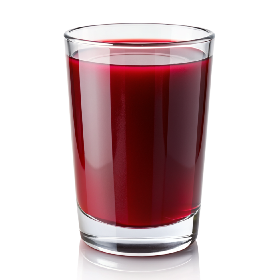 A glass of red juice isolated on transparent background png