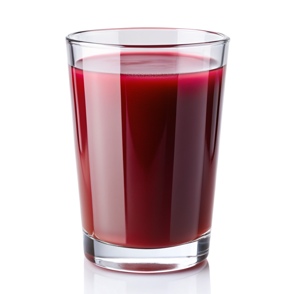 A glass of red juice isolated on transparent background png