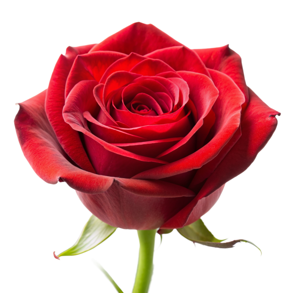 Red rose flower isolated on transparent background png