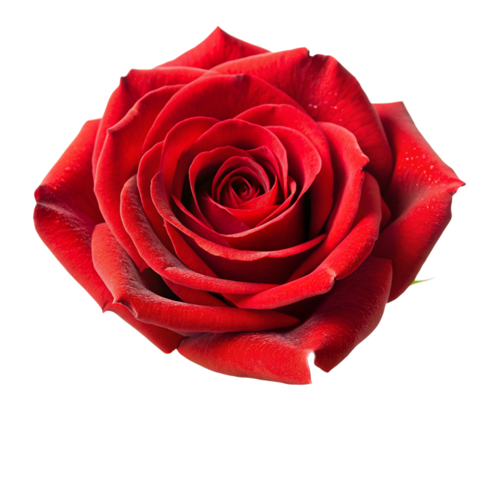 Red rose flower isolated on transparent background png