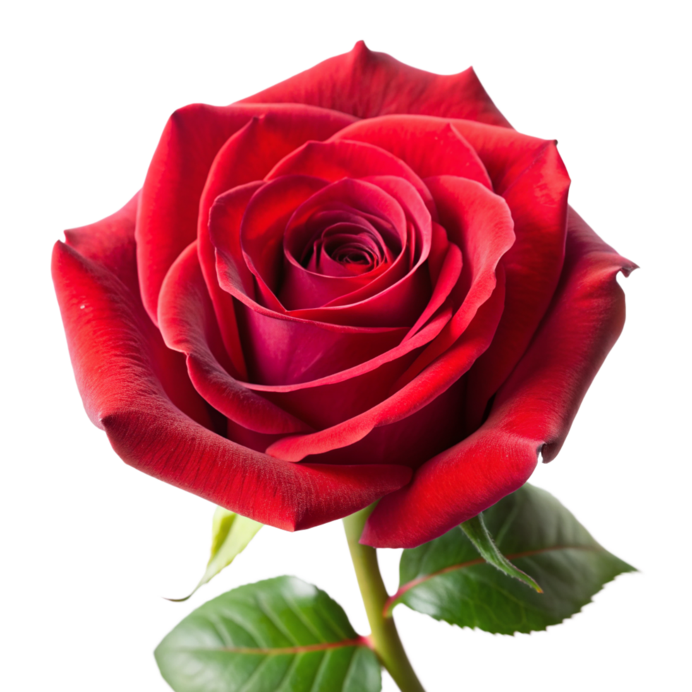 Red rose flower isolated on transparent background png