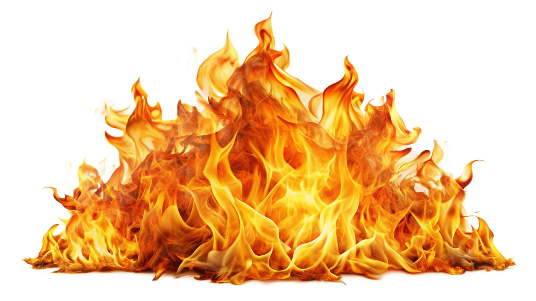 Fire flames on a transparent background png