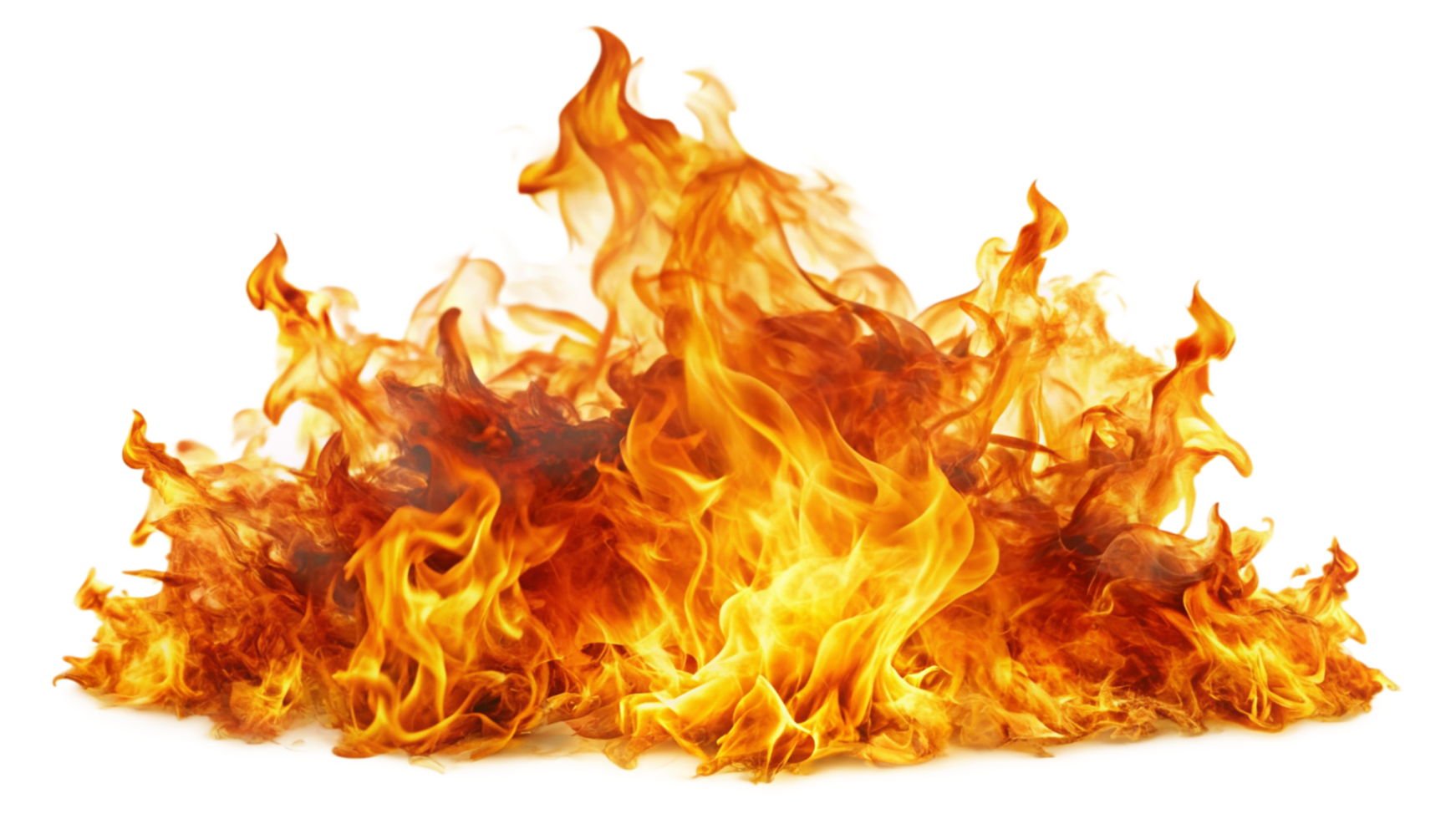 fogo chamas em uma transparente fundo png