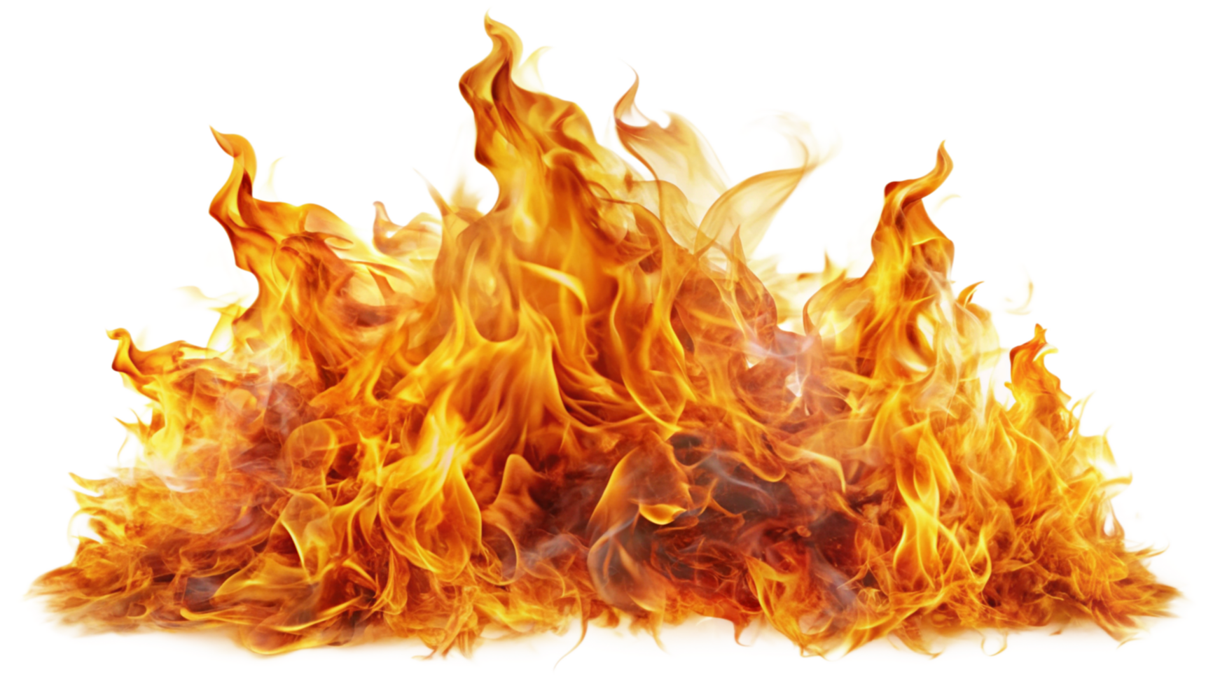 Fire flames on a transparent background png