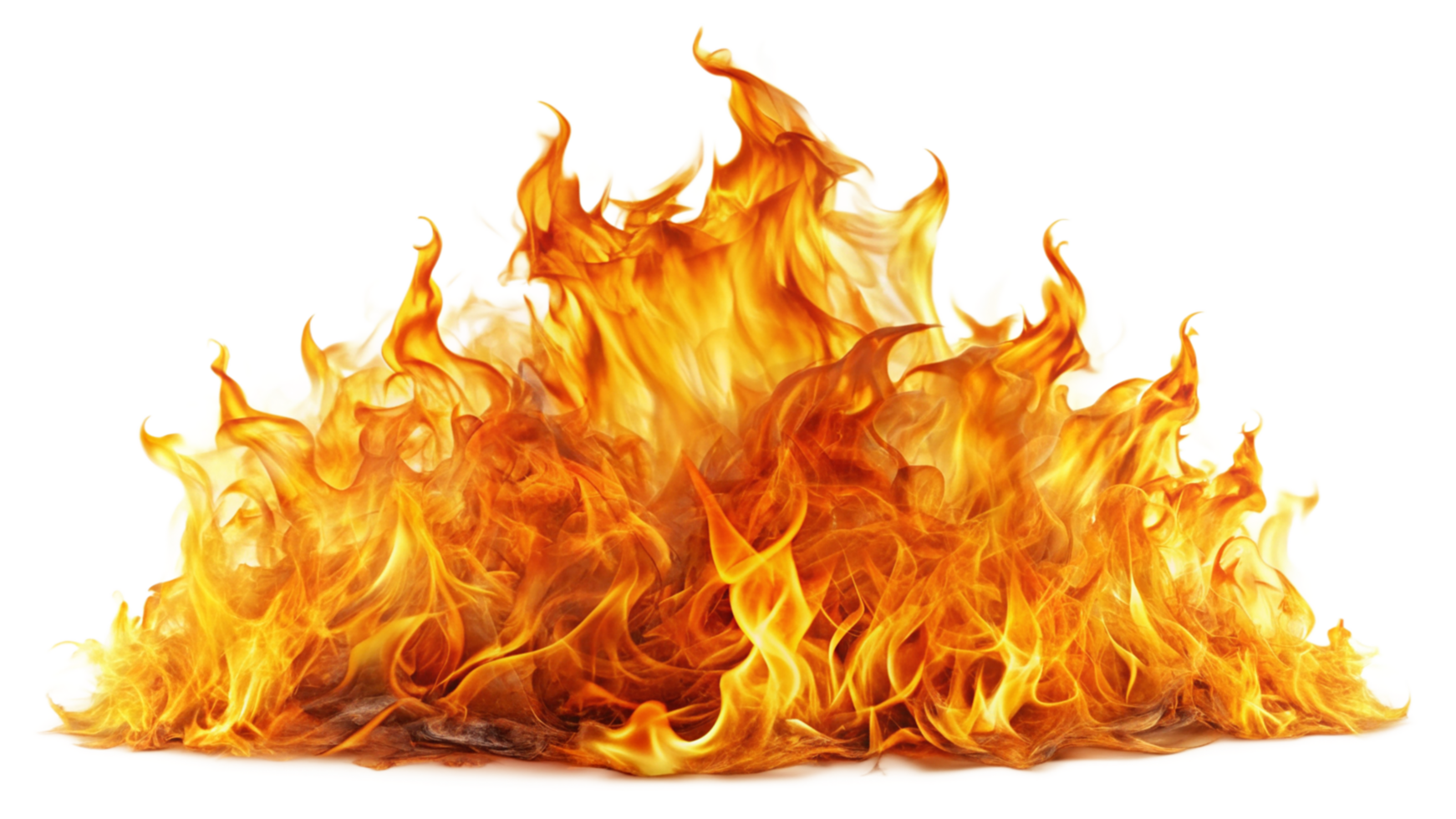 Fire flames on a transparent background png