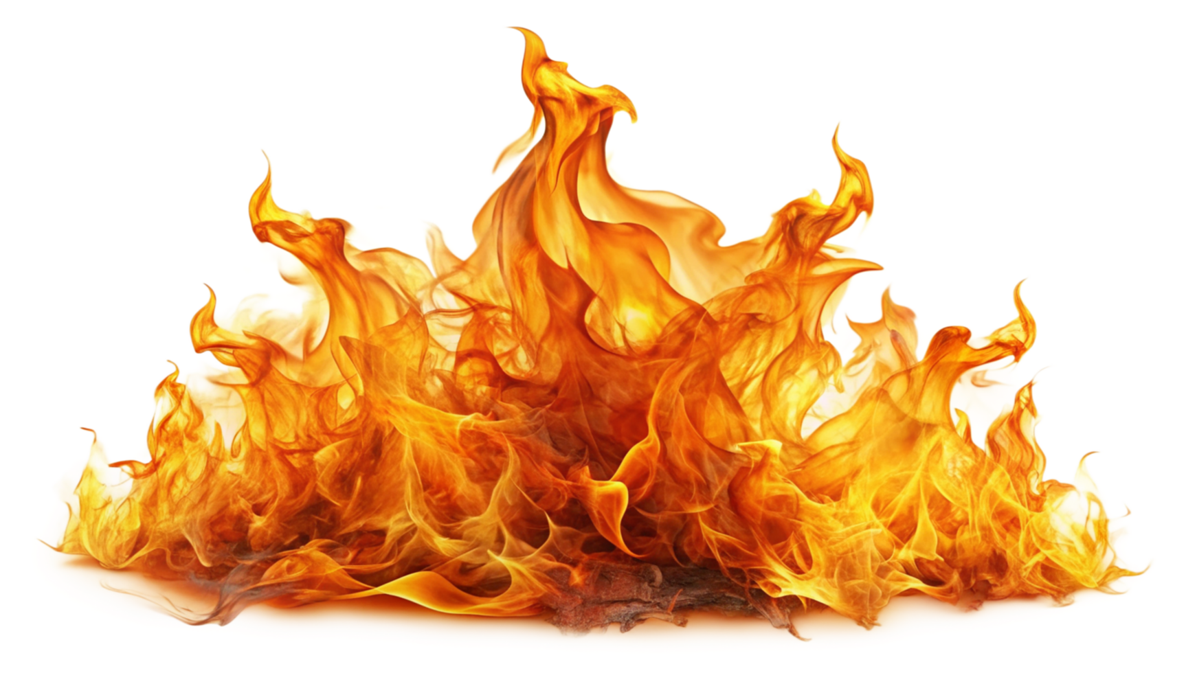 Fire flames on a transparent background png