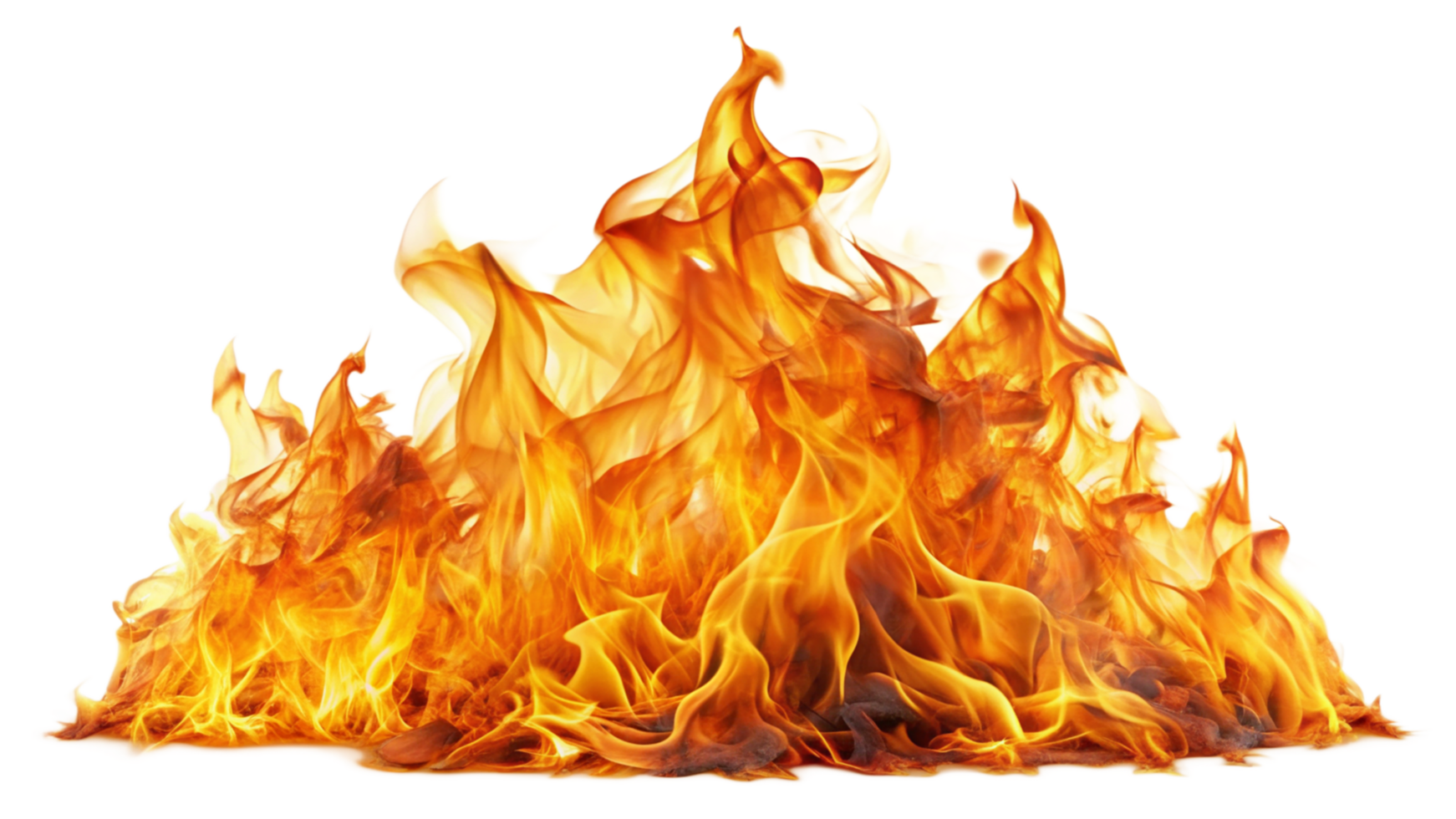 Fire flames on a transparent background png