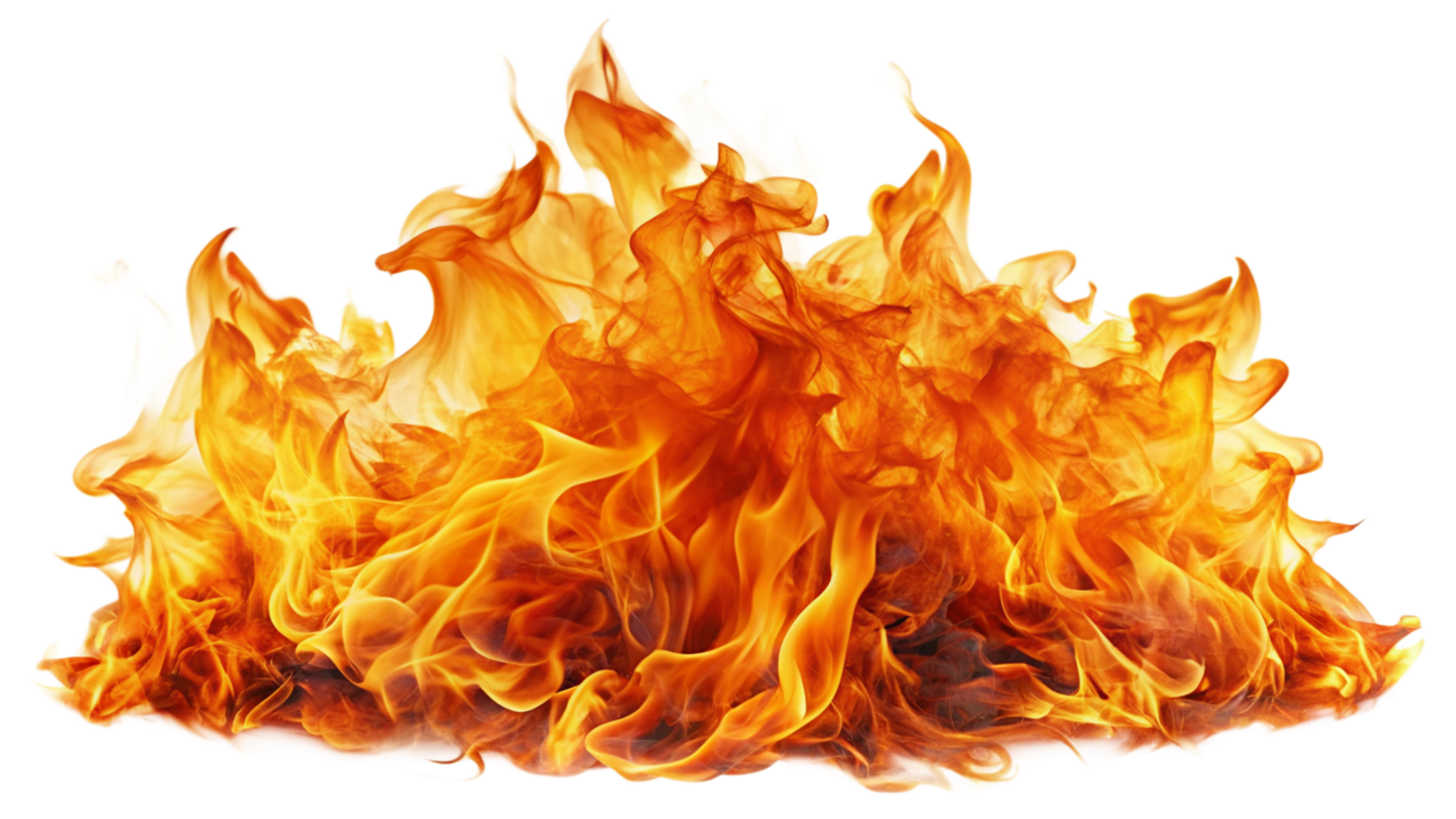 Fire flames on a transparent background png