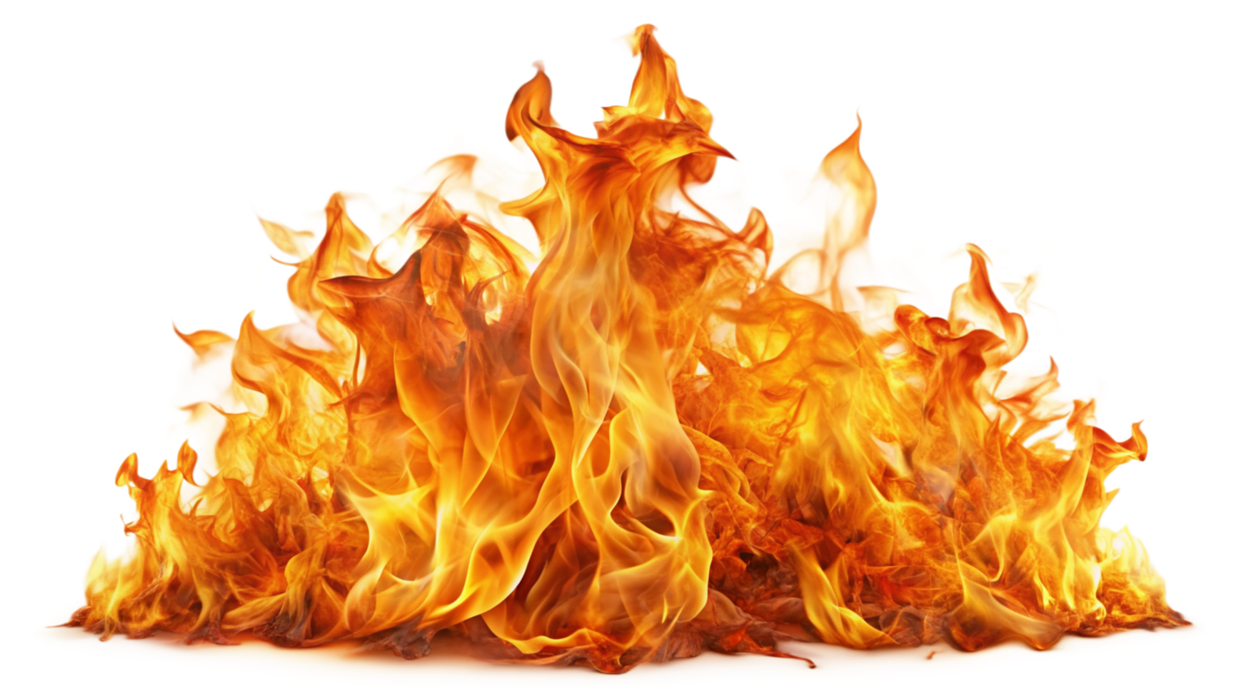 Fire flames on a transparent background png