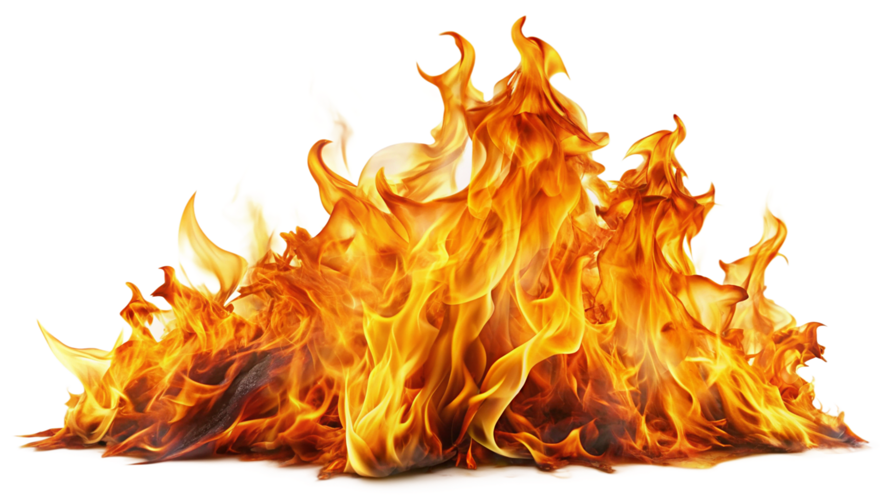 Fire flames on a transparent background png