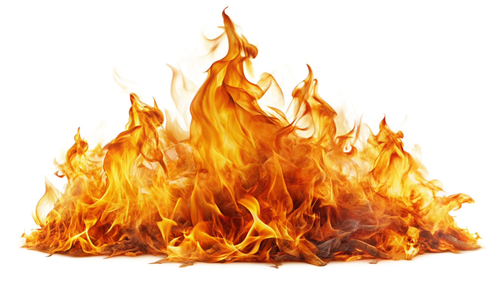 Fire flames on a transparent background png