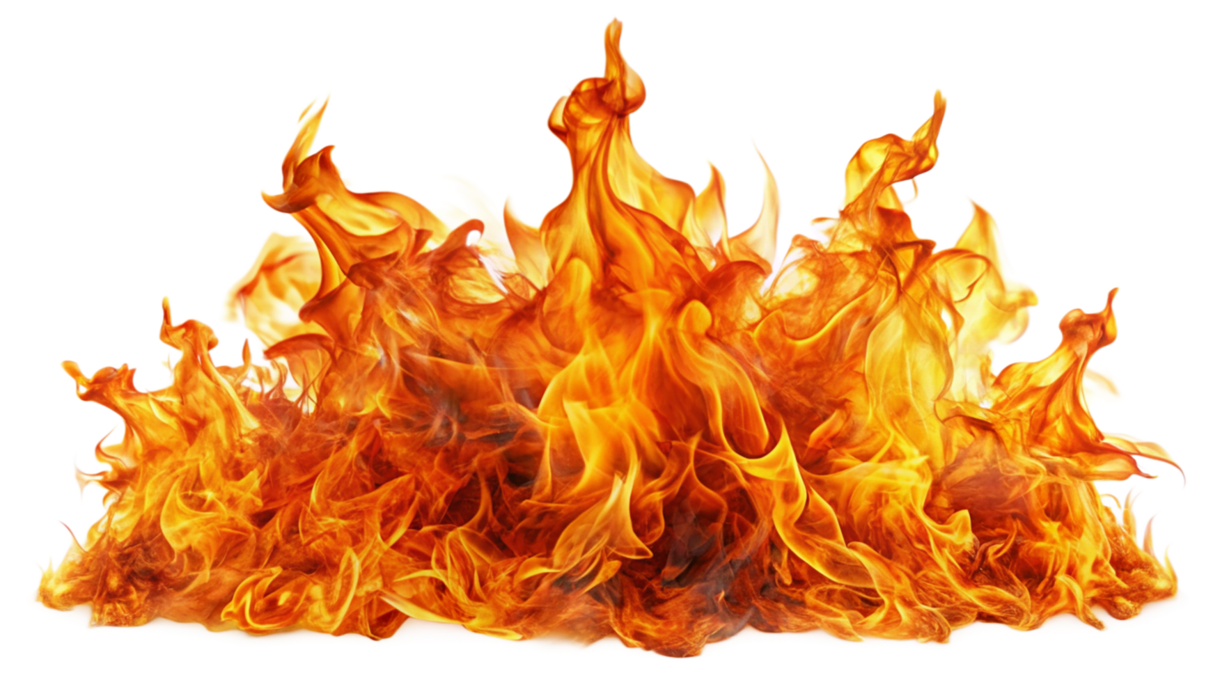 Fire flames on a transparent background png