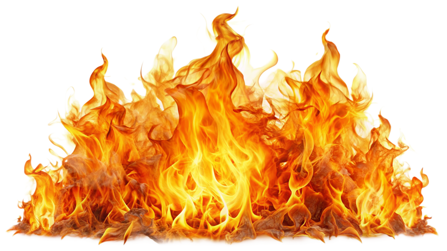 Fire flames on a transparent background png
