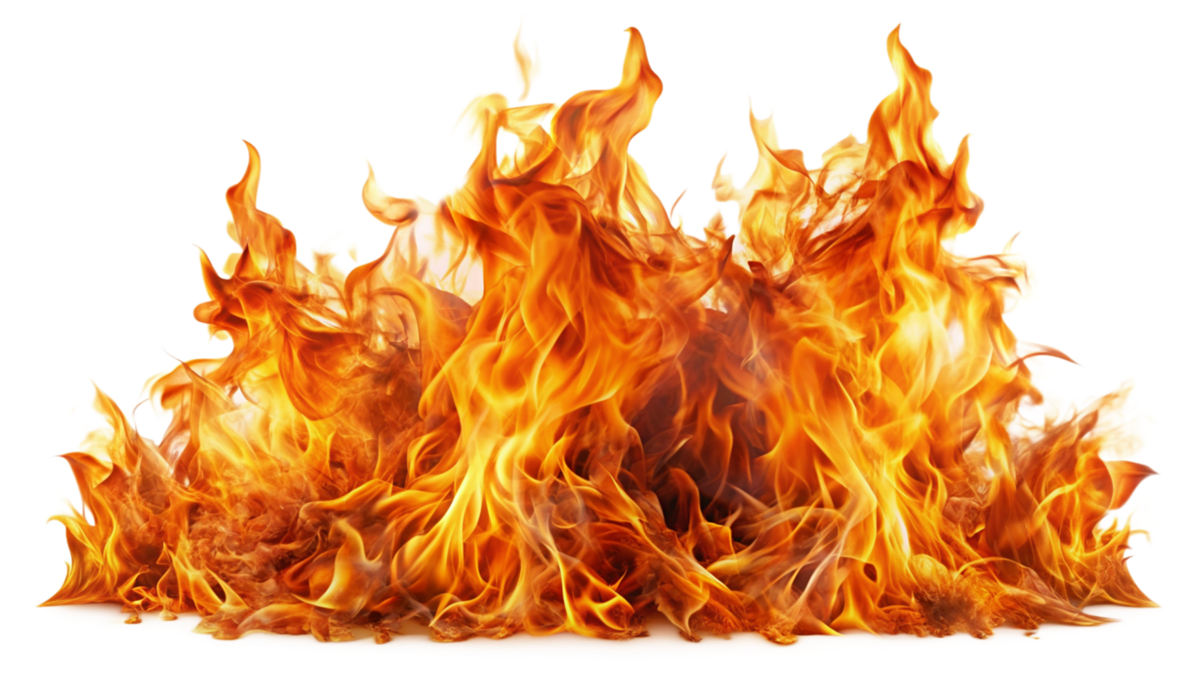 Fire flames on a transparent background png