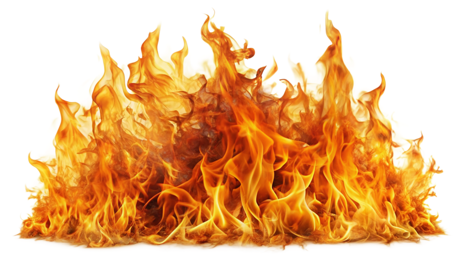 Fire flames on a transparent background png