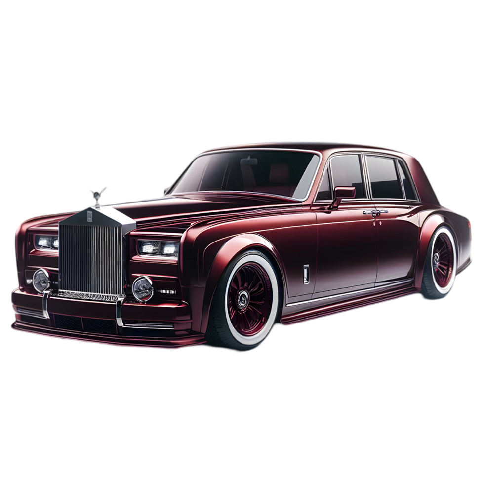 Rolls Royce car on transparent background png
