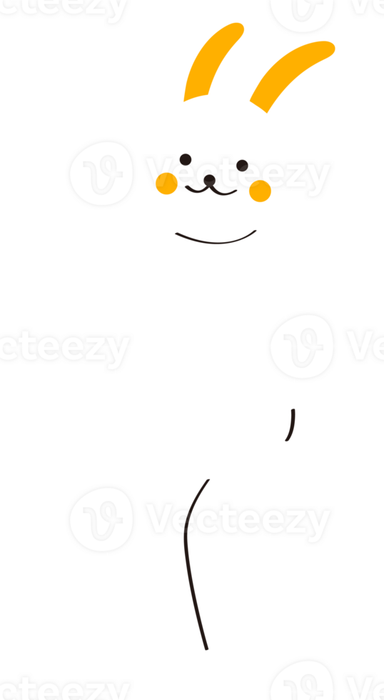 A cute rabbit is dancing png