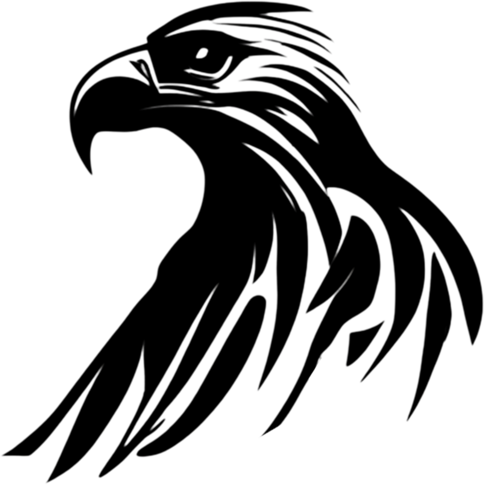 Black Eagle Stencil, Majestic Silhouette Art Design. AI-generated. png