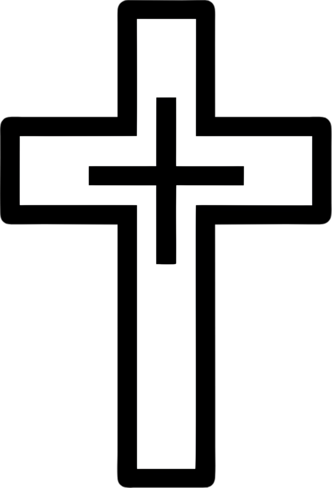 Minimalist Christian Cross Clipart, A Timeless Symbol of Faith and Spirituality. AI-generated. png