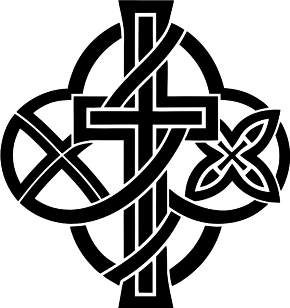 Detailed Spiritual Symbol, Intricate Christian Cross Clipart Design. AI-generated. png
