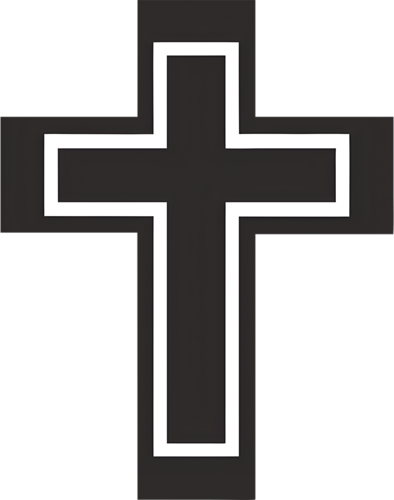 Minimalist Christian Cross Clipart, A Timeless Symbol of Faith and Spirituality. AI-generated. png