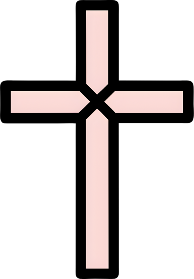 Minimalist Christian Cross Clipart, A Timeless Symbol of Faith and Spirituality. AI-generated. png