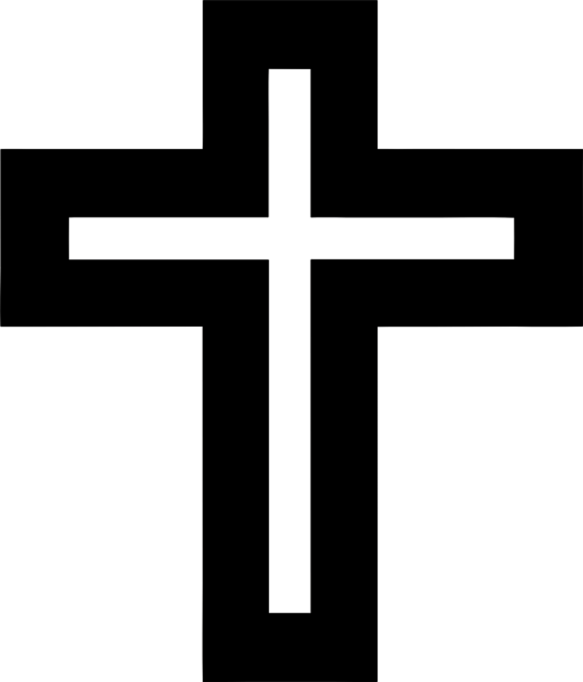Minimalist Christian Cross Clipart, A Timeless Symbol of Faith and Spirituality. AI-generated. png