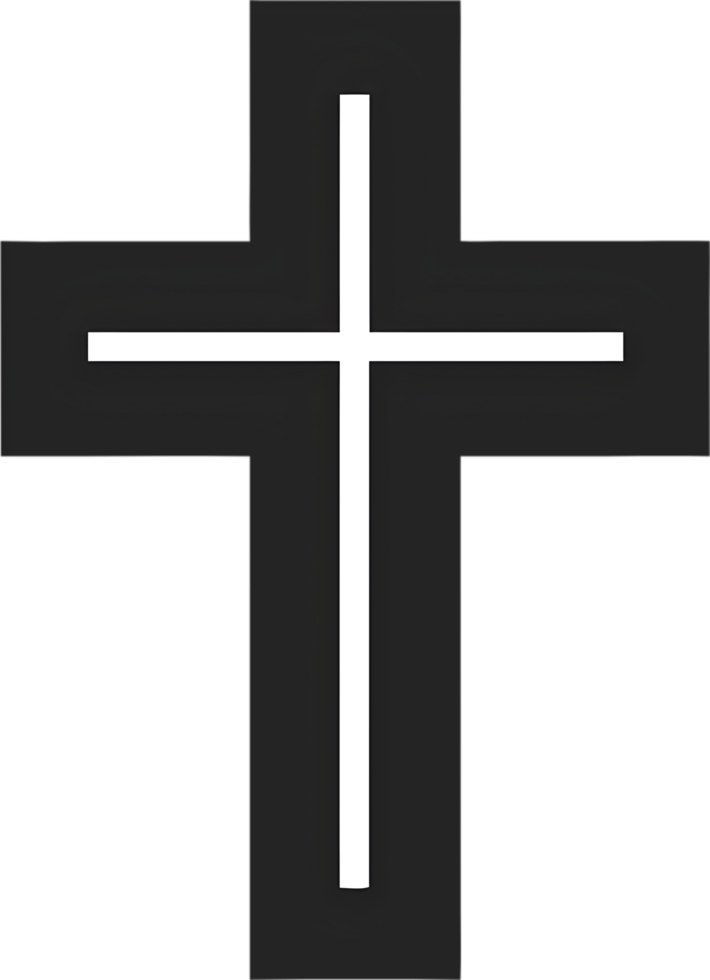 Minimalist Christian Cross Clipart, A Timeless Symbol of Faith and Spirituality. AI-generated. png