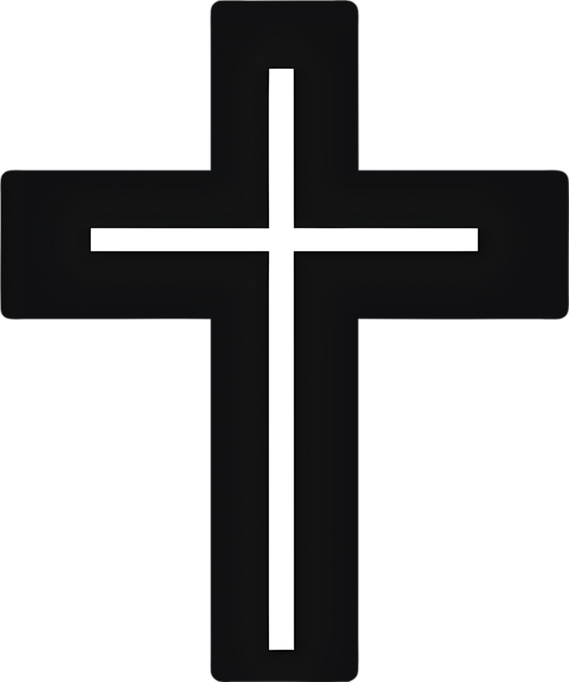 Minimalist Christian Cross Clipart, A Timeless Symbol of Faith and Spirituality. AI-generated. png