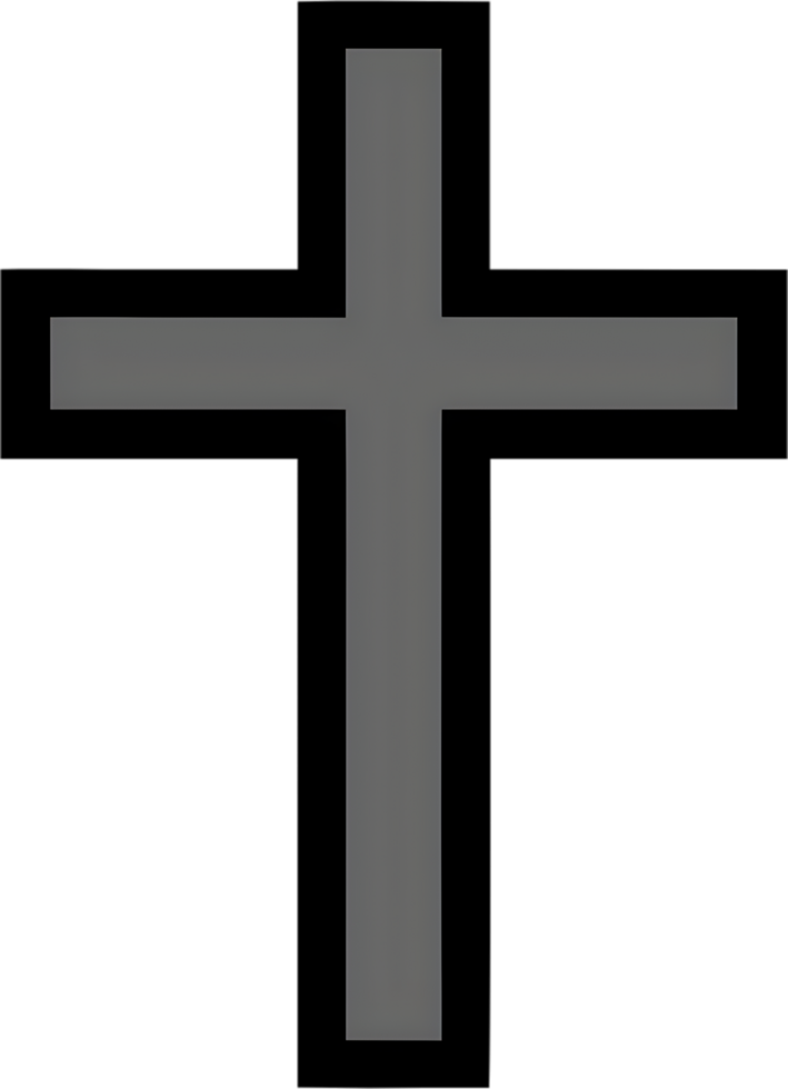 Minimalist Christian Cross Clipart, A Timeless Symbol of Faith and Spirituality. AI-generated. png