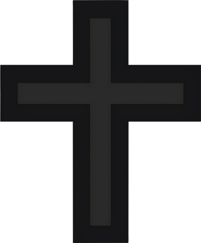 Minimalist Christian Cross Clipart, A Timeless Symbol of Faith and Spirituality. AI-generated. png