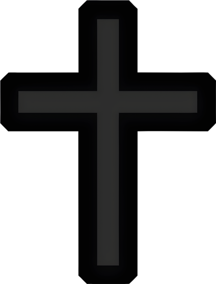 minimalista cristão Cruz clipart, uma Eterno símbolo do fé e espiritualidade. gerado por ai. png