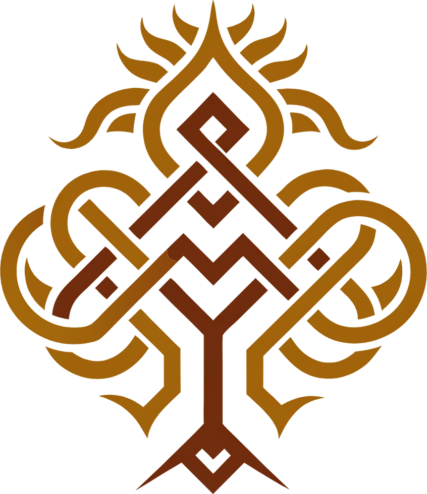 Colorful Yggdrasil Clipart, Ancient Norse World Tree in Vivid Hues. AI-generated. png