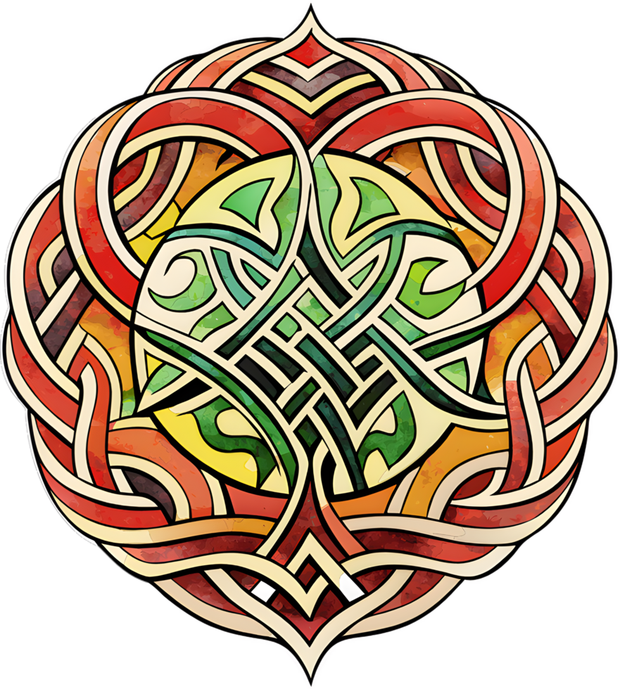 Mystical Watercolor Yggdrasil, Norse World Tree Art. AI-generated. png