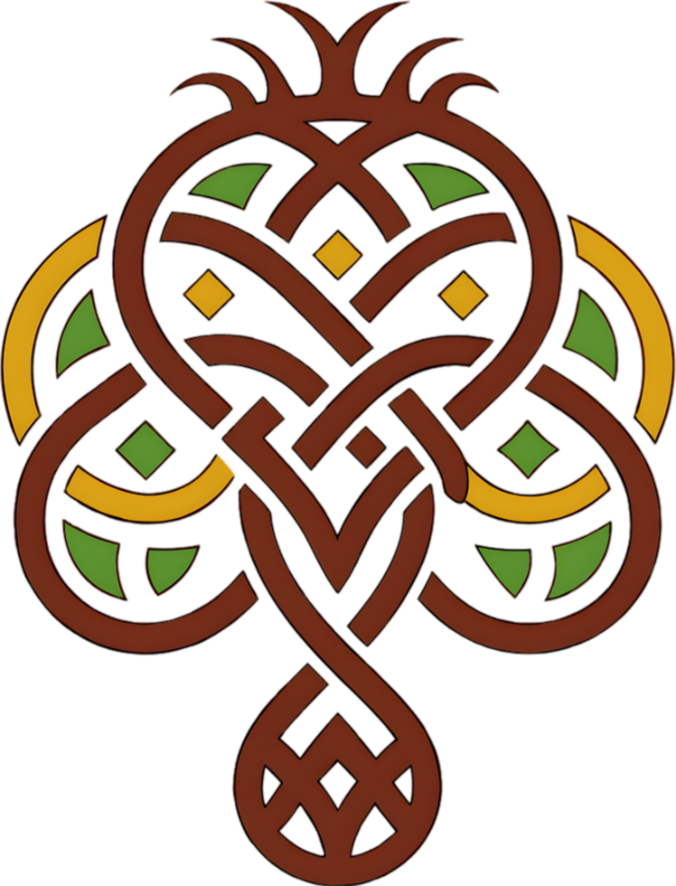 Colorful Yggdrasil Clipart, Ancient Norse World Tree in Vivid Hues. AI-generated. png