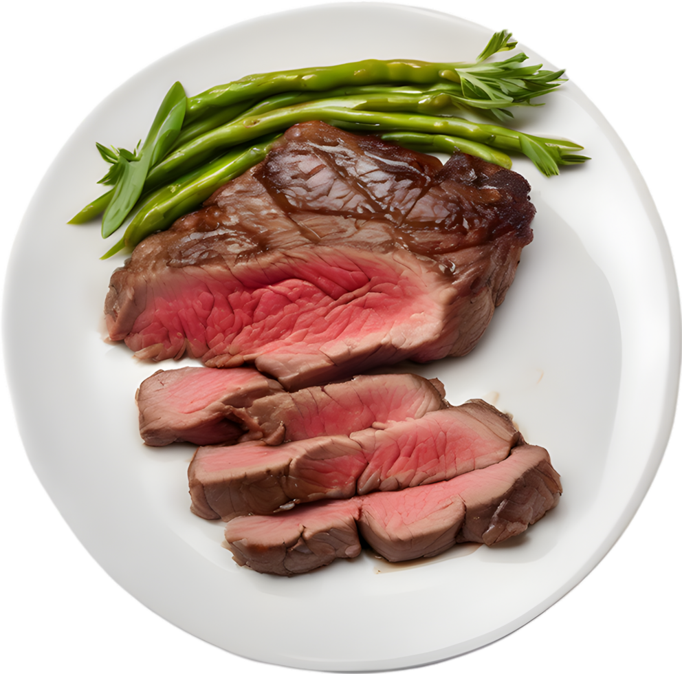 Juicy Beef Steak Clipart Illustration. AI-generated. png