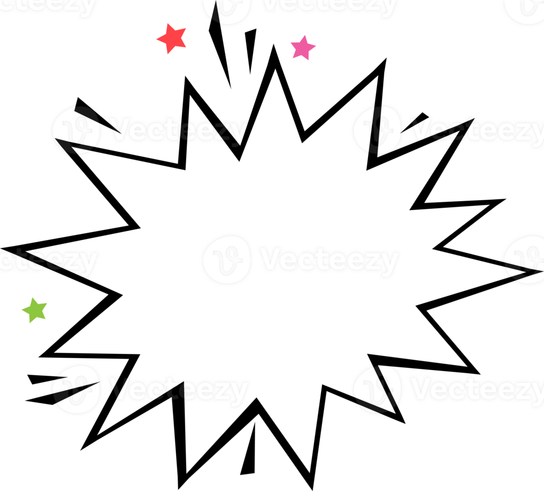 Pop Comic Expression text element background effect png