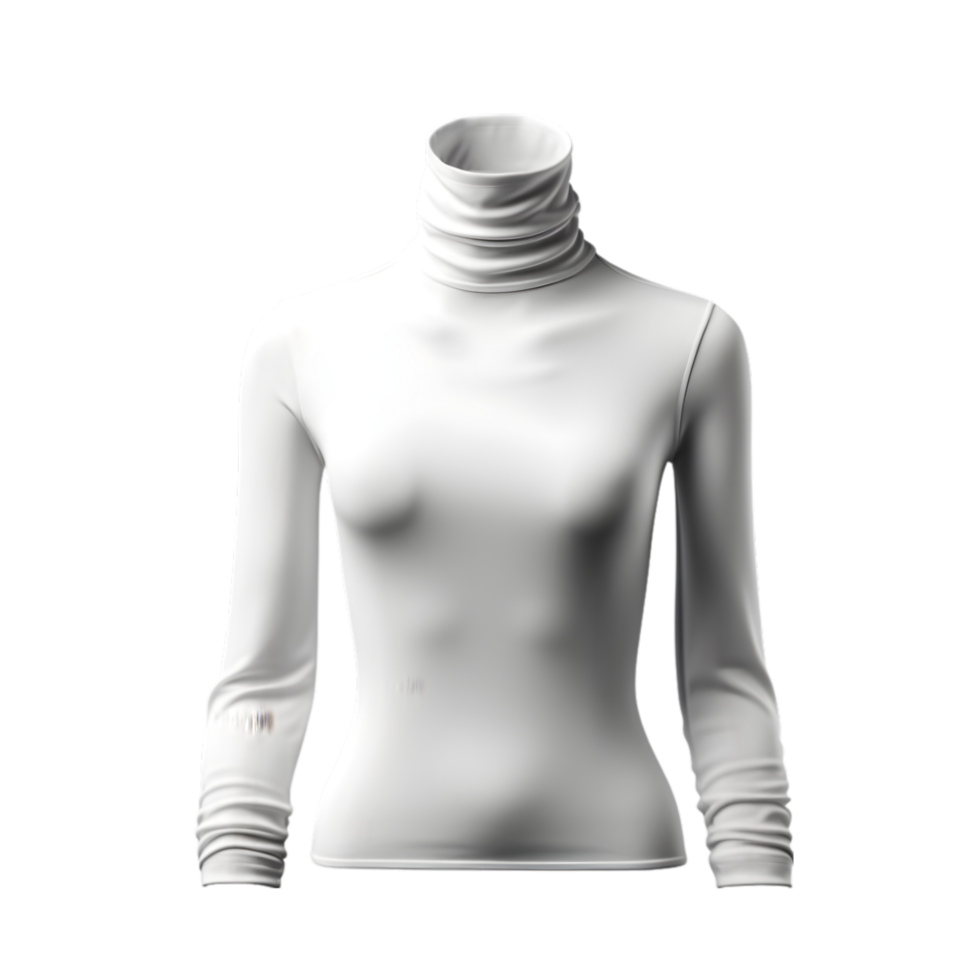 Female blank white t-shirt on mannequin on transparent background png