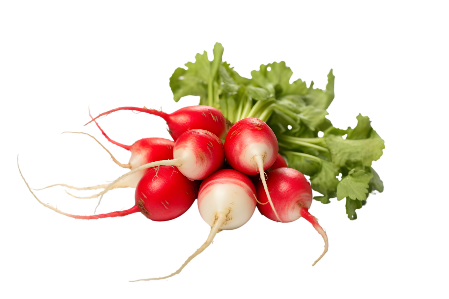 fresh radish on transparent background png