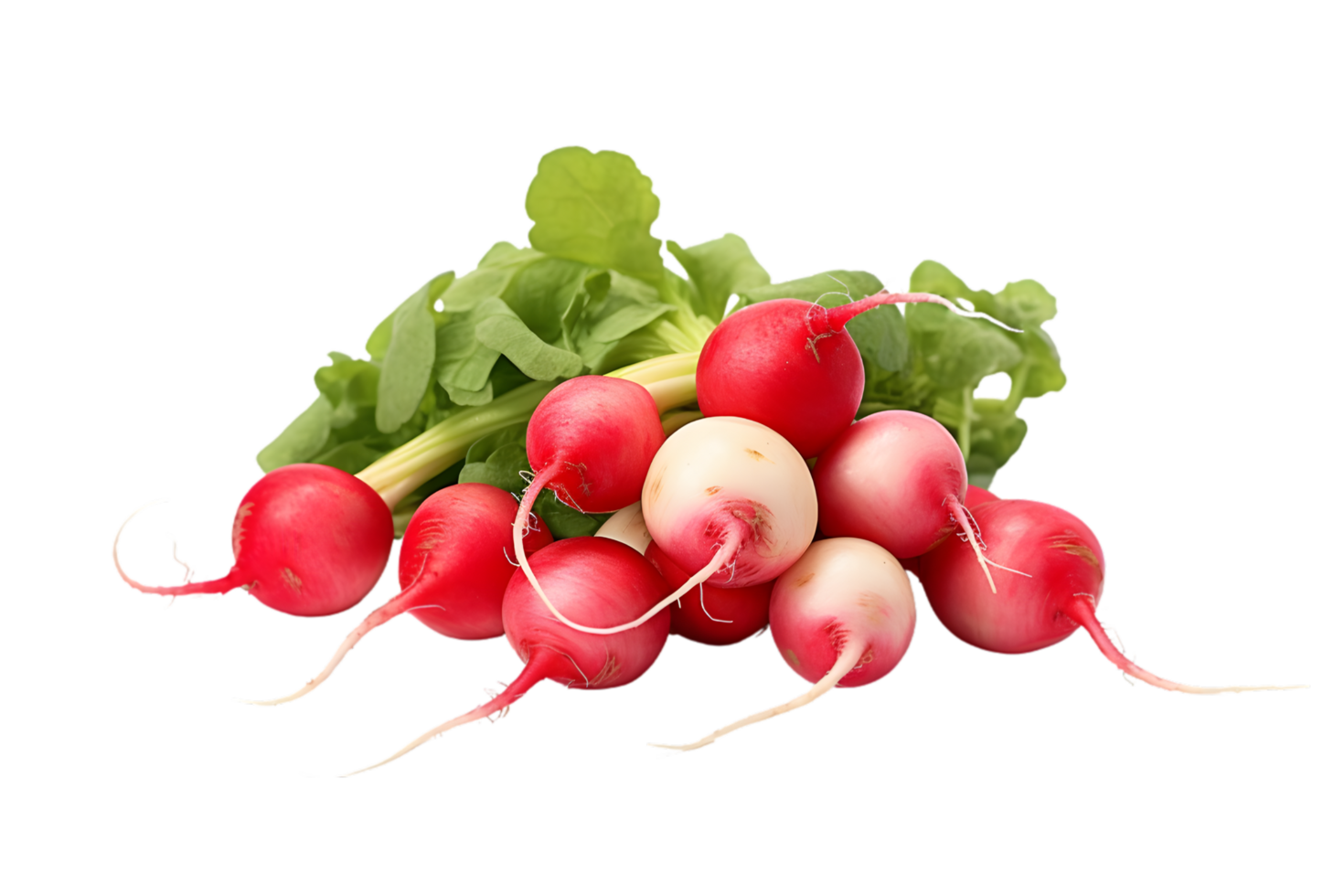 fresh radish on transparent background png