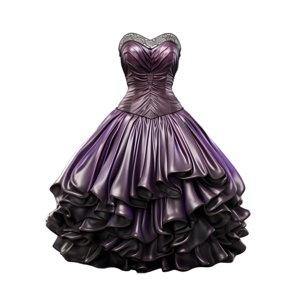 Wedding dress on transparent background png