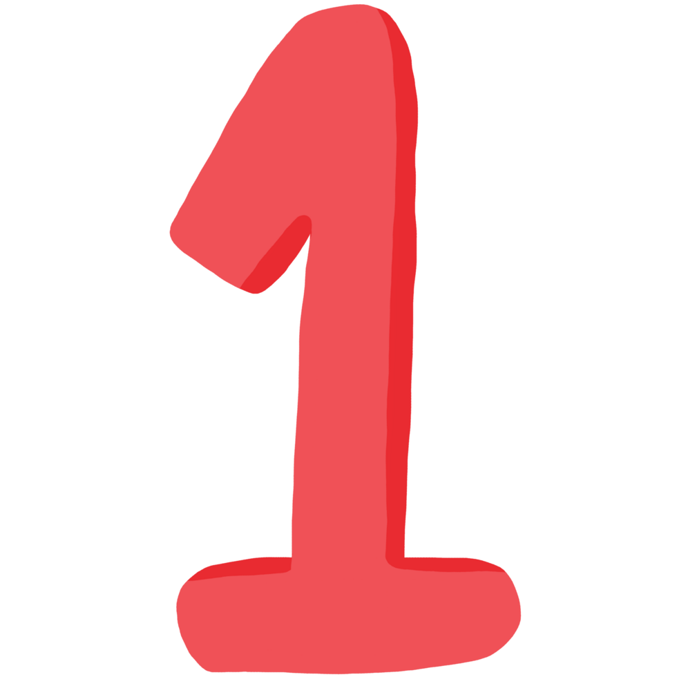 number one cartoon png