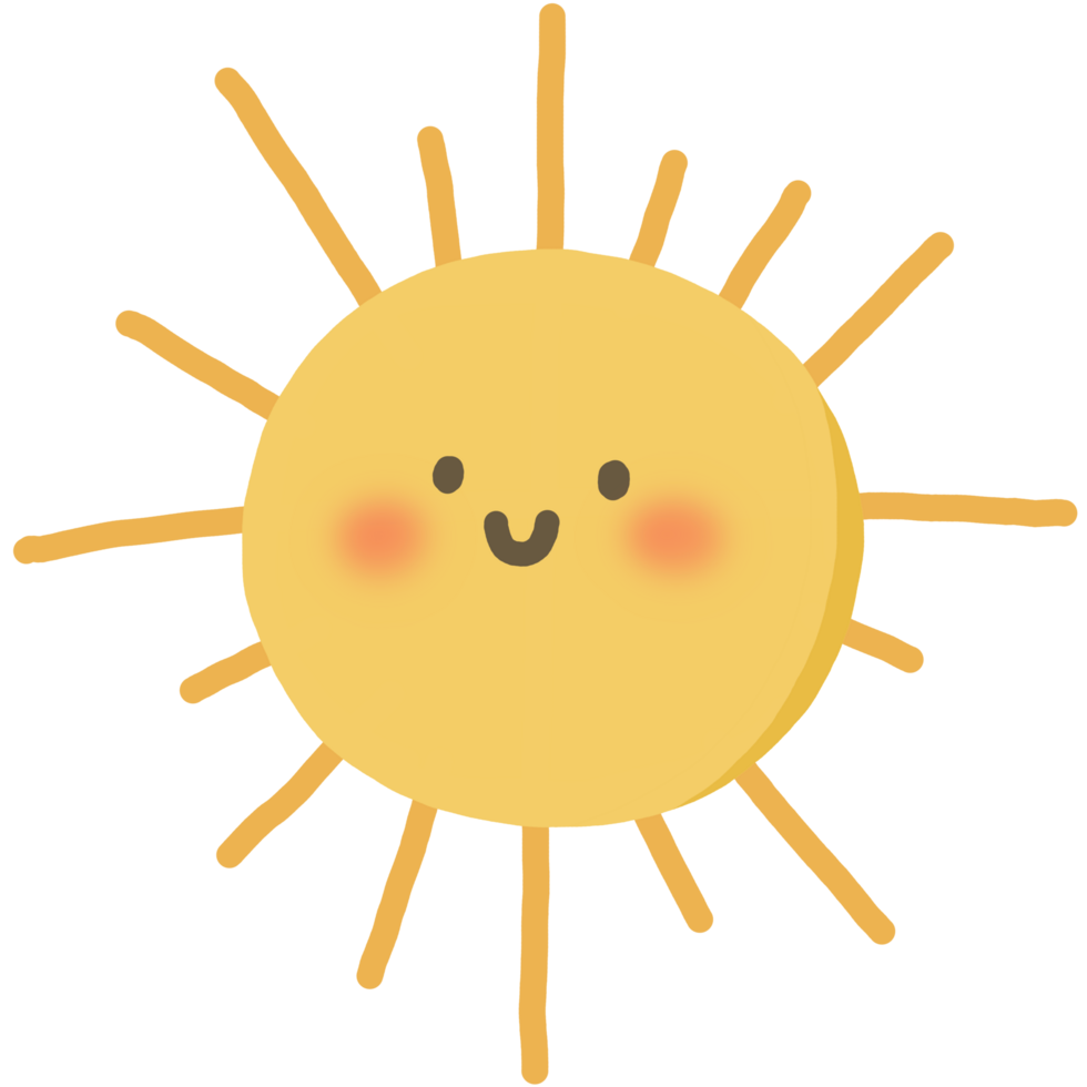 smile sun cartoon character png