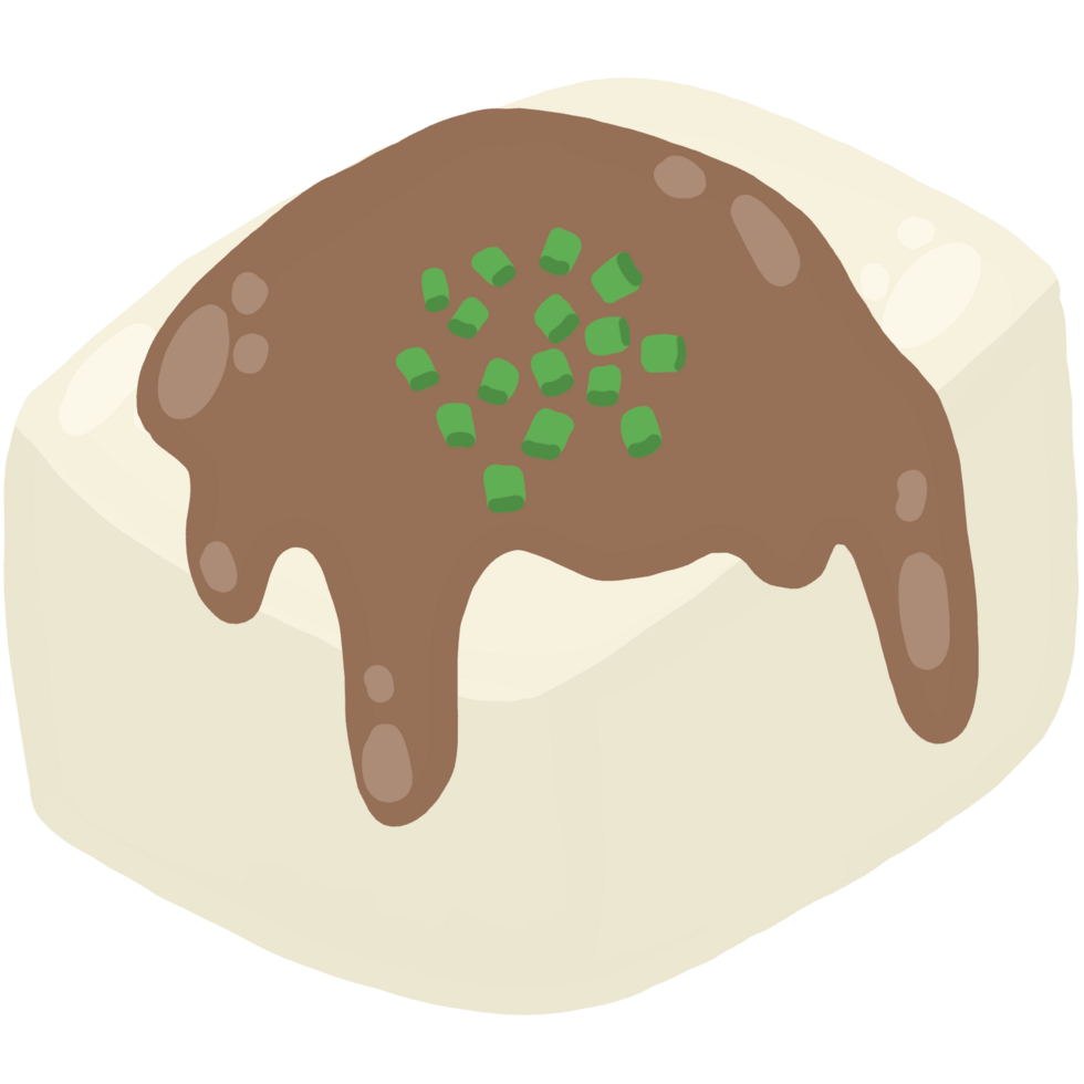 Tofu with soy sauce png